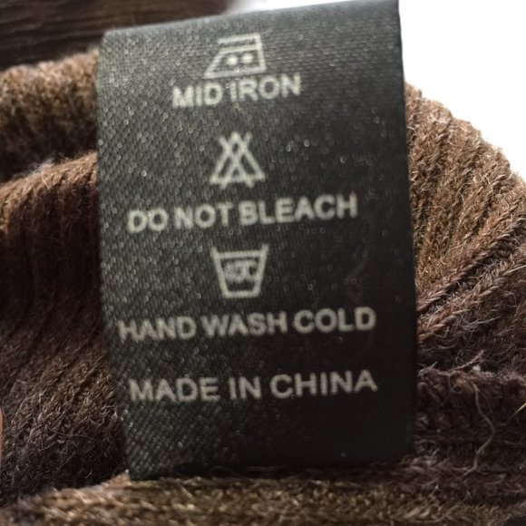 Long Top/Sweater Dress Knit With Lace and Sheer Overlay Chocolate Brown XL - Picture 14 of 14